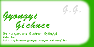 gyongyi gichner business card